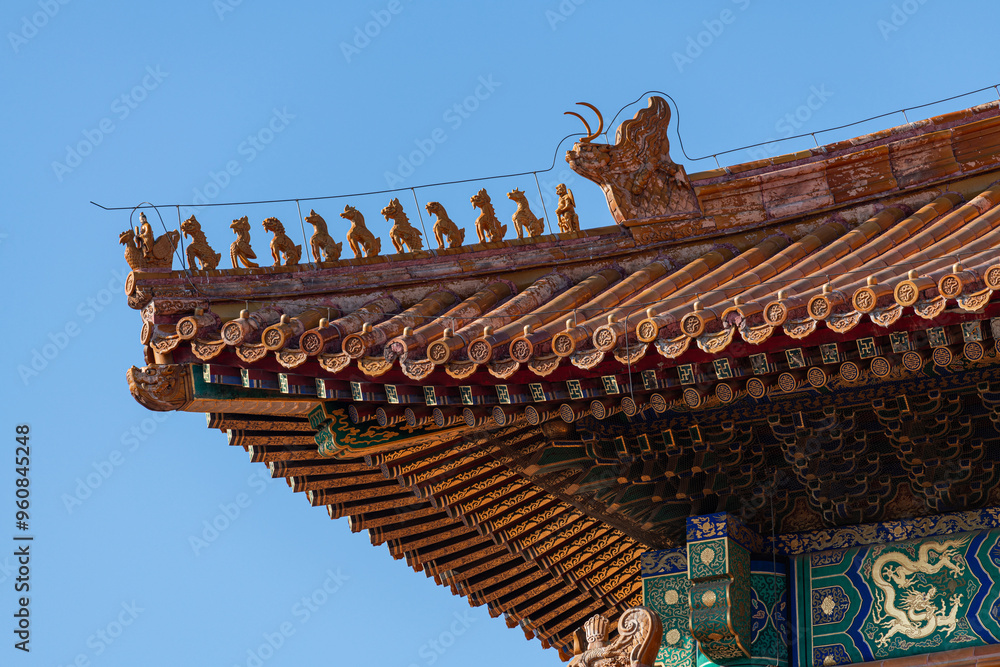 Naklejka premium China Beijing Palace Museum Ancient Architecture Landscape