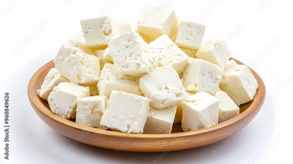 Tofu blocks arranged on a wooden plate. The fresh white cheese-like tofu cubes emphasize plant-based food, health, and culinary versatility. Ideal for vegan, organic, and nutritious food concepts Tofu blocks arranged on a wooden plate. The fresh white cheese-like tofu cubes emphasize plant-based food, health, and culinary versatility. Ideal for vegan, organic, and nutritious food concepts