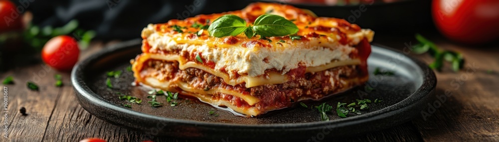 Delicious Homemade Beef Lasagna Slice with Layers of Pasta, Cheese, and Rich Tomato Sauce, Perfect for a Family Dinner or Weeknight Meal Delicious Homemade Beef Lasagna Slice with Layers of Pasta, Cheese, and Rich Tomato Sauce, Perfect for a Family Dinner or Weeknight Meal