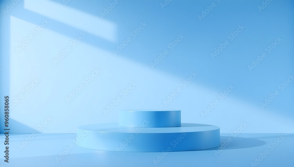 Blue and white podium pedestal with matte colour background. Style-61 Blue and white podium pedestal with matte colour background. Style-61
