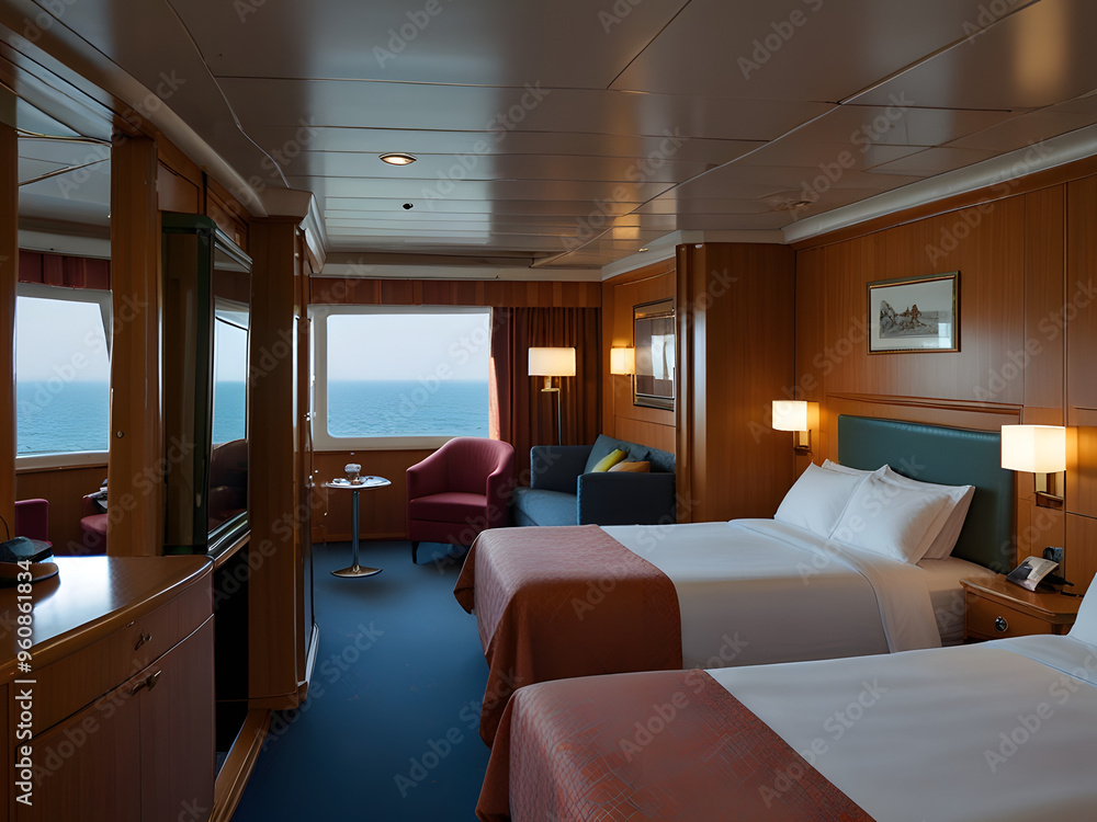 Fototapeta premium View from Aurea Suite on MSC Sinfonia in the Port of Venice