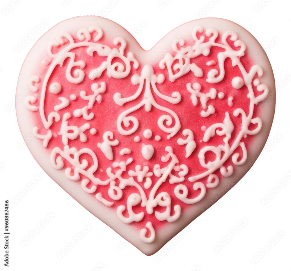 PNG Heart cookie icing celebration. PNG Heart cookie icing celebration.
