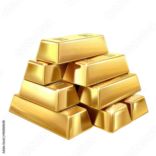 gold bars stack vector illustration on white background