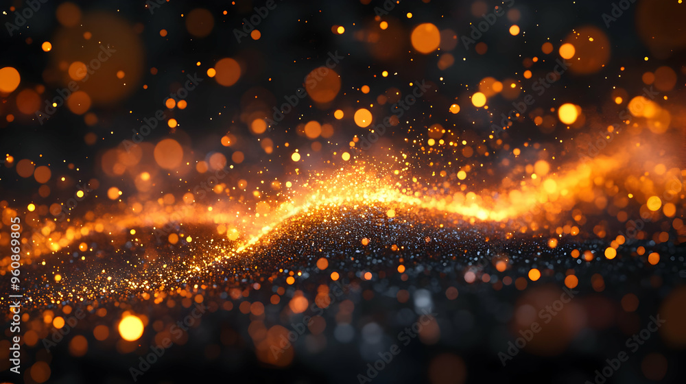 Abstract Orange Glitter Bokeh Background Abstract Orange Glitter Bokeh Background