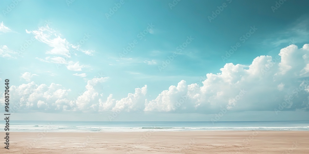 Empty beach and sky background in summer with copy space. Travel and vacation concept. Template for advertising design, cosmetic, beauty. Product display or montage. Empty beach and sky background in summer with copy space. Travel and vacation concept. Template for advertising design, cosmetic, beauty. Product display or montage.