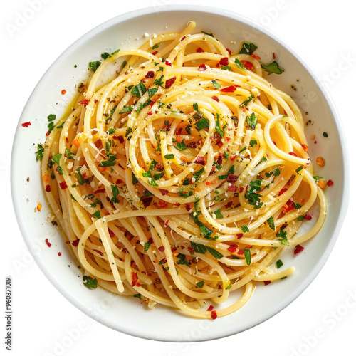 Spaghetti Aglio e Olio Recipe with Garlic Olive Oil and Chili Flakes