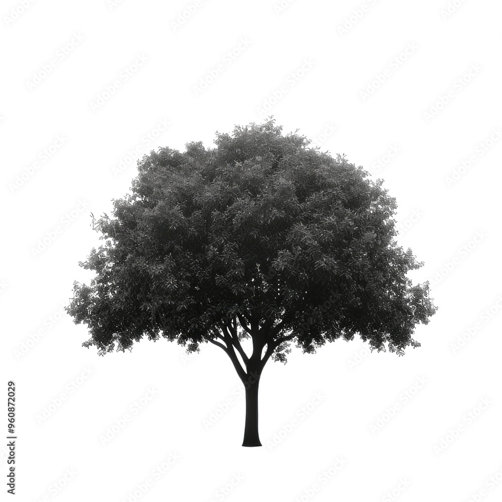 Fototapeta premium Tree Isolated on White Background for Clean Aesthetic