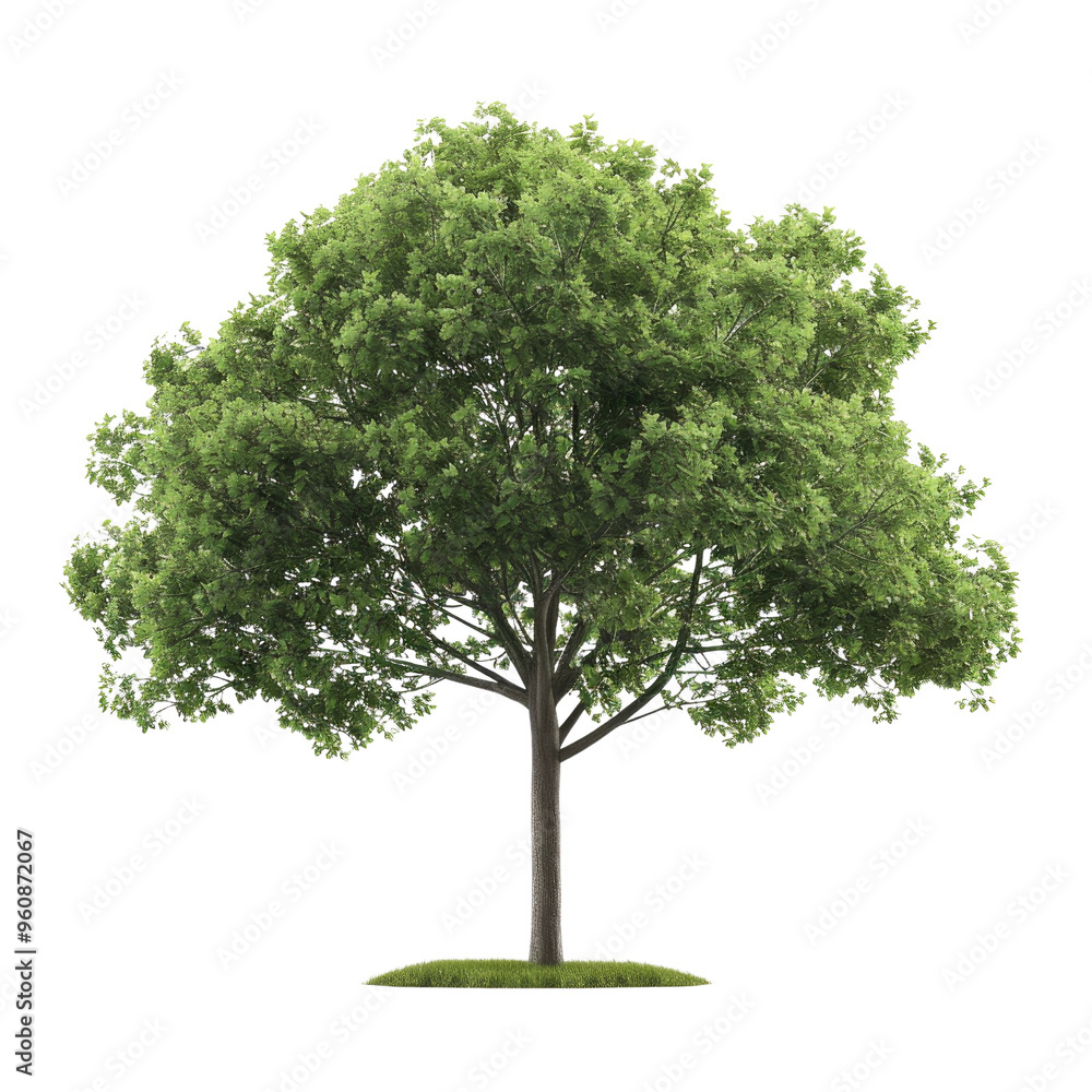 Fototapeta premium Tree on White Background for Minimalist Design Concepts