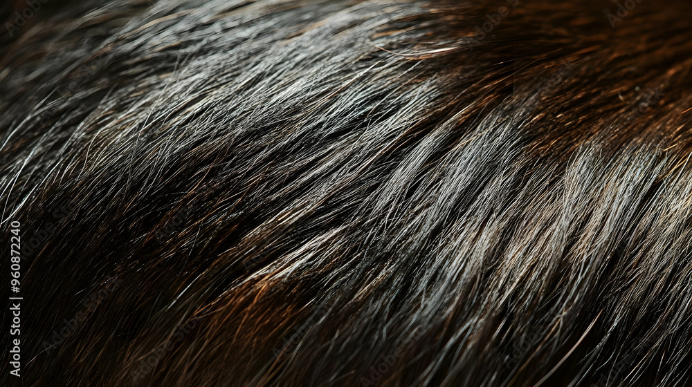Close up Texture of Brown Human Hair Close up Texture of Brown Human Hair