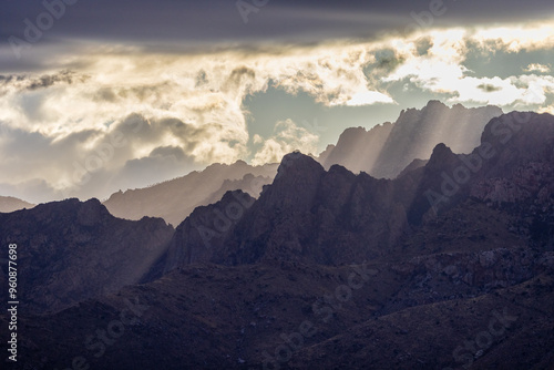 A mysterious Pusch Ridge as a storm clears. Near Tucson, Arizona. photo