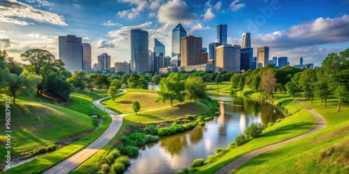 rural meets urban green space buffalo bayou park serenity photo