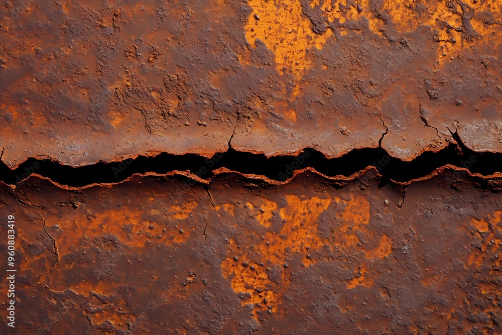 Naklejka premium Rusty metal texture background, perfect for industrial and vintage designs.