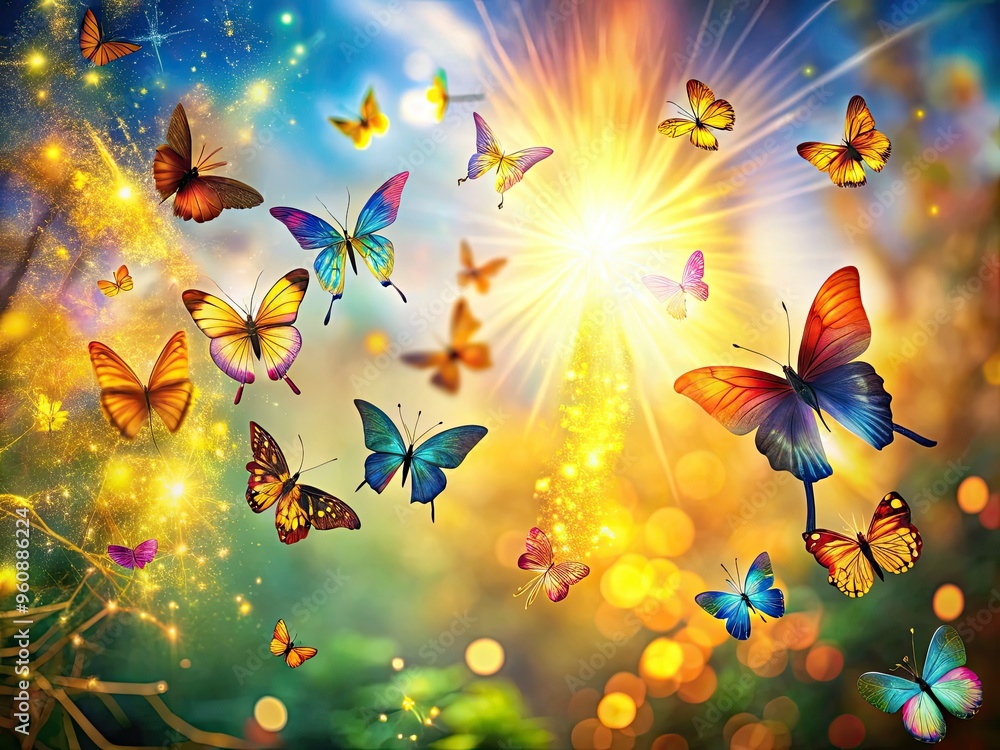 vibrant colorful neural connections resembling a kaleidoscope of butterflies fluttering amidst a radiant warm sunny day with soft focus vibrant colorful neural connections resembling a kaleidoscope of butterflies fluttering amidst a radiant warm sunny day with soft focus