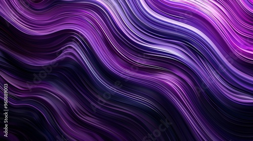 Abstract Purple and Black Curved Lines Background