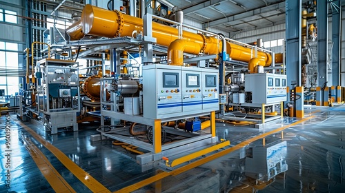 Industrial Machinery and Piping in a Factory Setting