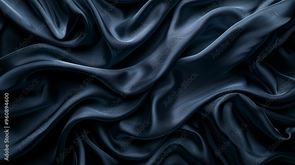 Abstract Draped Blue Satin Fabric Texture Abstract Draped Blue Satin Fabric Texture
