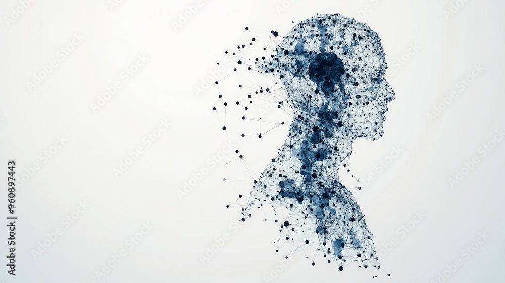 custom made wallpaper toronto digitalA Human Silhouette of Data Points Showcasing Big Data and AI Integration in Technology