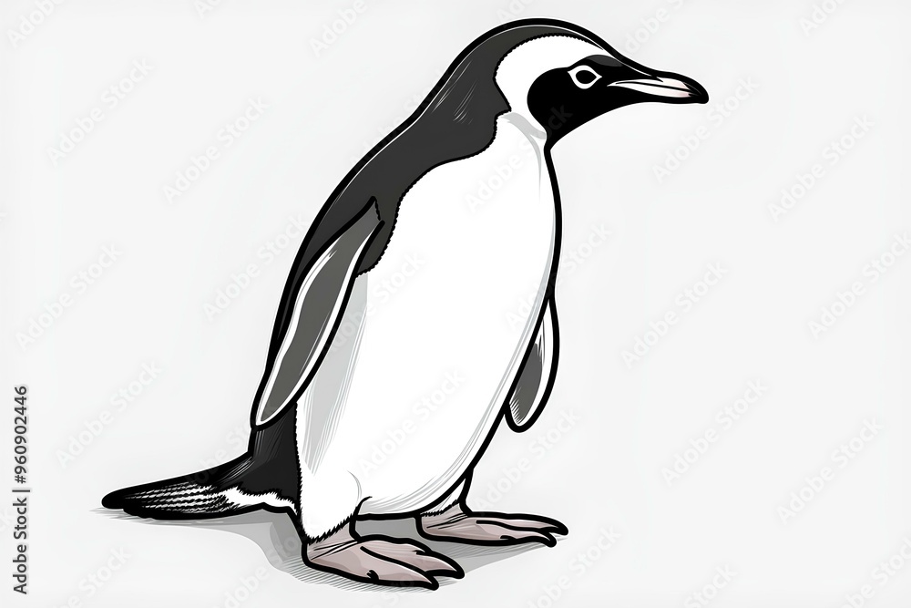 Naklejka premium penguin illustration