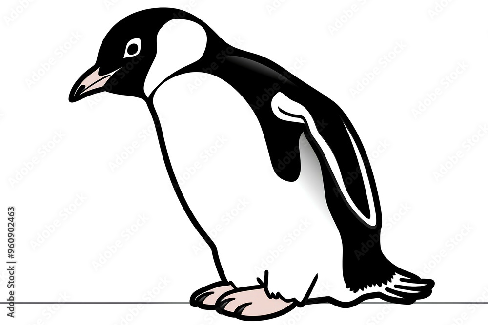 Fototapeta premium penguin on a white background