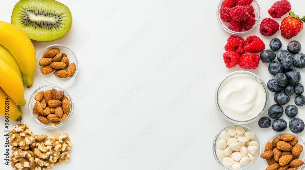 Healthy Breakfast with Yogurt Fruit Nuts and Seeds Healthy Breakfast with Yogurt Fruit Nuts and Seeds
