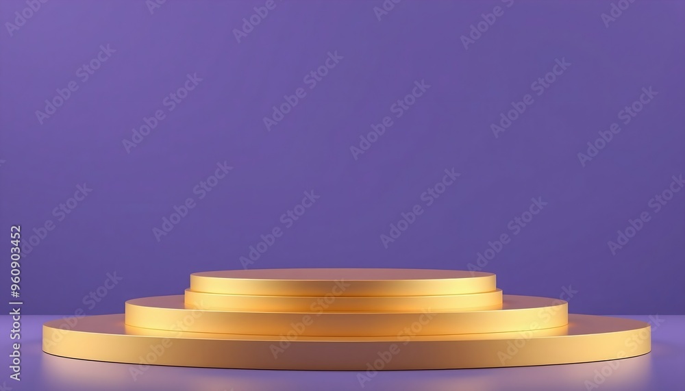 Gold metal podium pedestal with matte color background. Style-108 Gold metal podium pedestal with matte color background. Style-108