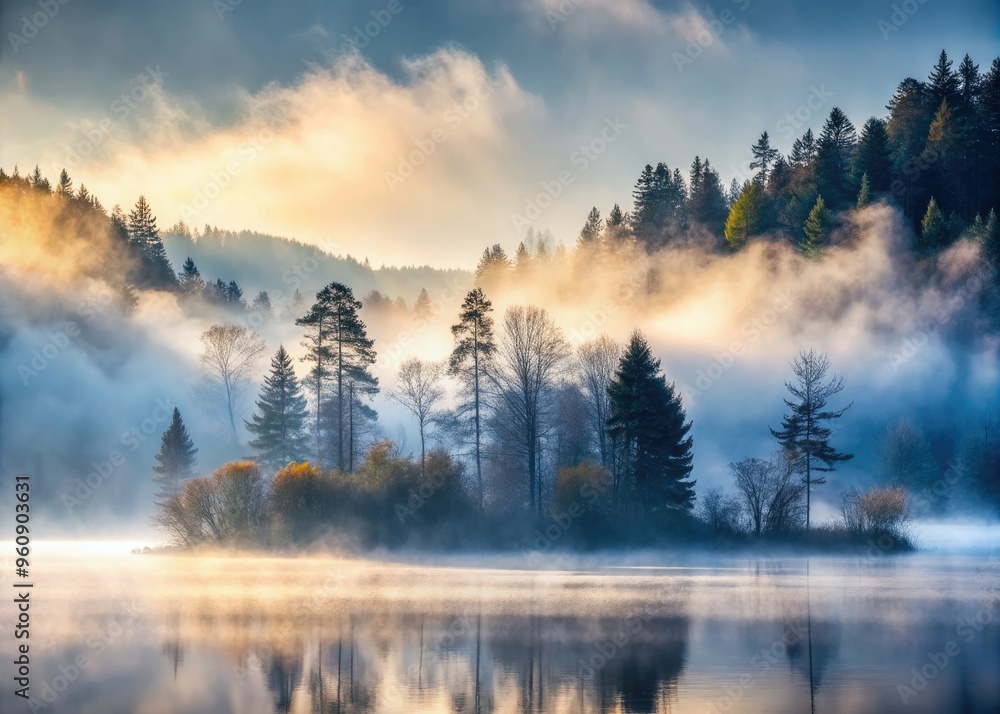 Fototapeta premium * Misty: emphasizes the soft, vapor-like texture of the fog