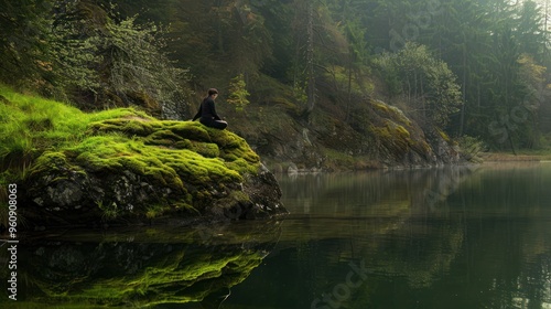 Tranquil Moment by the Lake