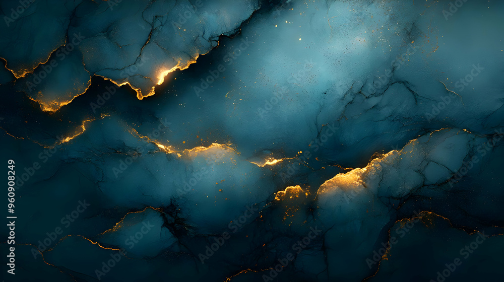 Abstract Blue and Gold Swirls Background Abstract Blue and Gold Swirls Background