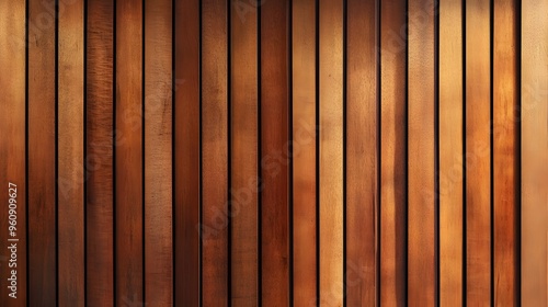 Close-up of a Wall Made of Vertical Wooden Planks photo