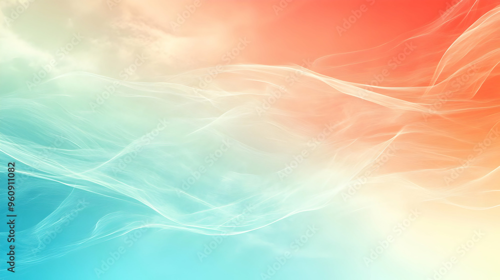 Obraz premium Abstract Wavy Lines with Pastel Colors