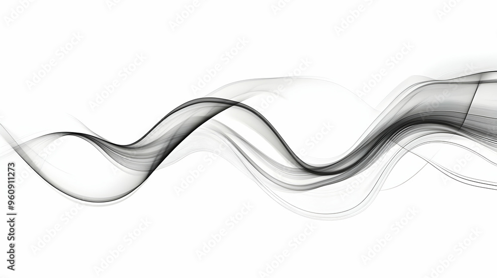 Fototapeta premium Abstract Black and White Wave Background