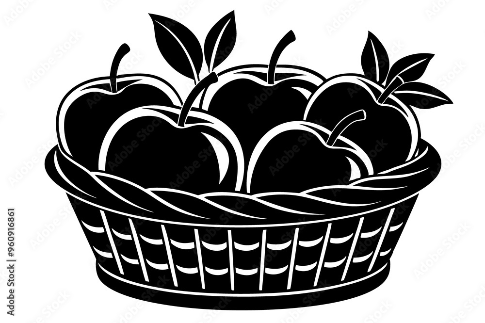 Basket of Apples on Transparent Background - Ideal for Graphic Design Projects Basket of Apples on Transparent Background - Ideal for Graphic Design Projects