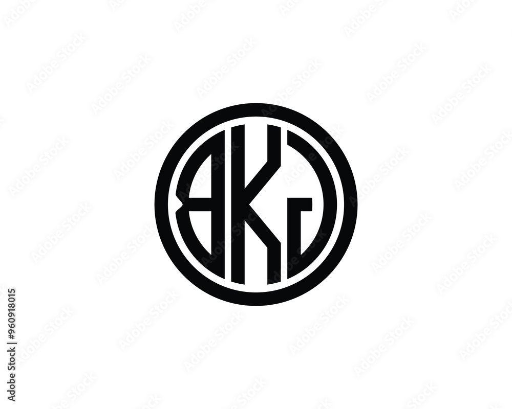 BKJ logo design vector template. BKJ BKJ logo design vector template. BKJ