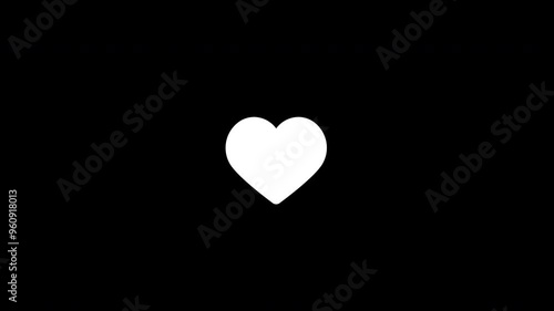 Simple animation like and share. Instagram or social network like and share. Alpha channel.