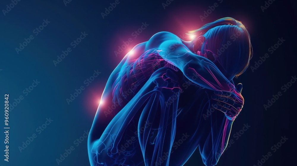 Human Body with Painful Spots Human Body with Painful Spots