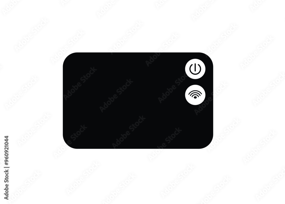 Portable modem. Simple illustration in black and white. Portable modem. Simple illustration in black and white.
