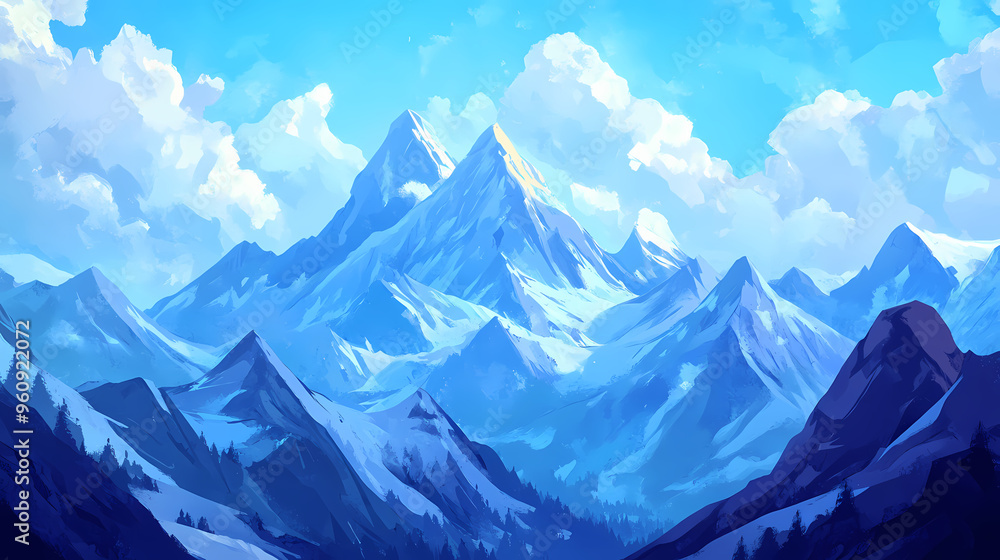 An illustration mountain range for background or presentation concept. Mountain Range. Illustration An illustration mountain range for background or presentation concept. Mountain Range. Illustration