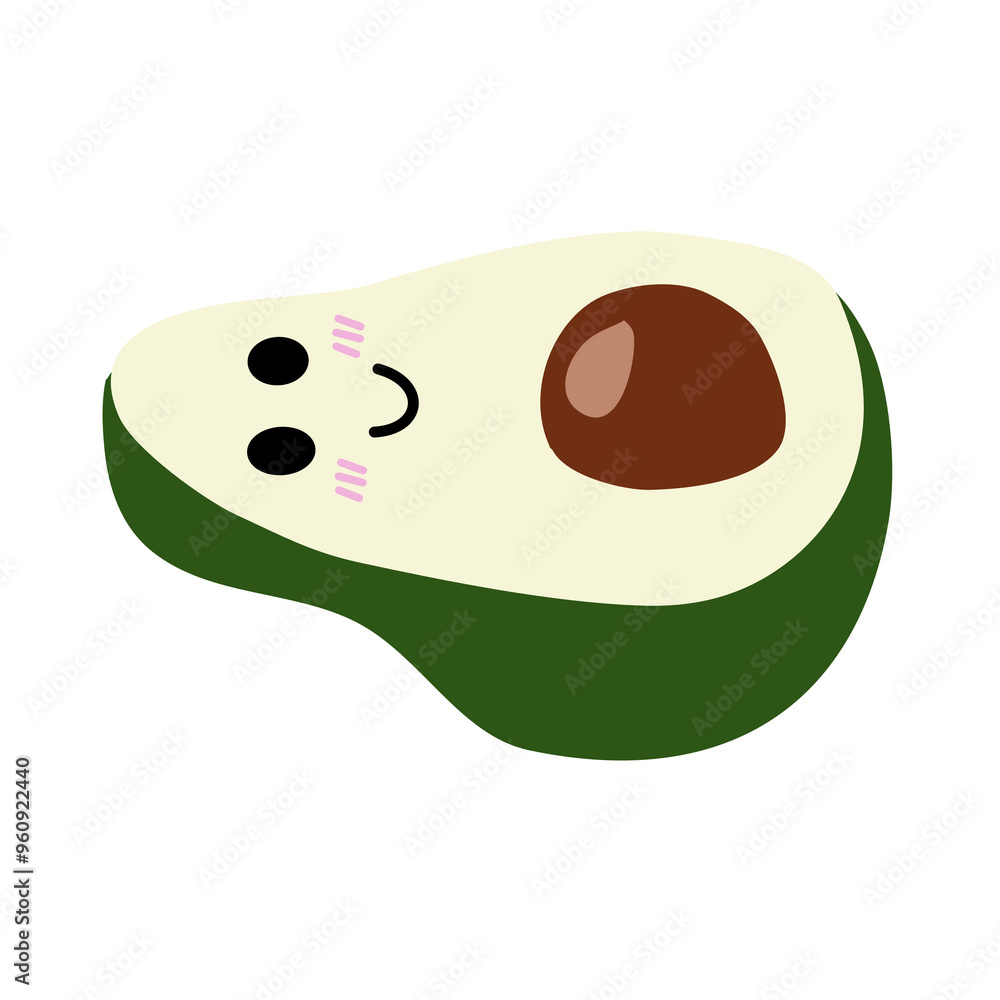 Cute Avocado. Cartoon avocado character. Cute Avocado. Cartoon avocado character.