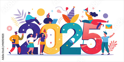 Happy New Year 2024 Vector background. Graphic info Design 2024