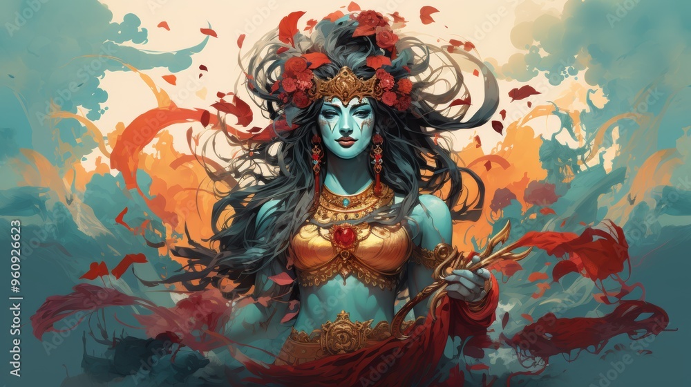 Fototapeta premium Dussehra October 24 Generative AI