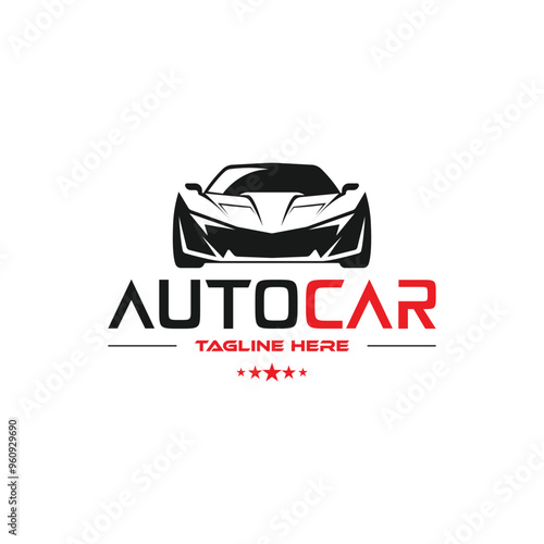Auto shop sports car dealership logo design vector template