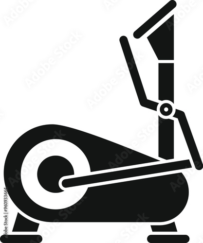 This simple icon of an elliptical cross trainer evokes cardio, fitness, and a healthy lifestyle