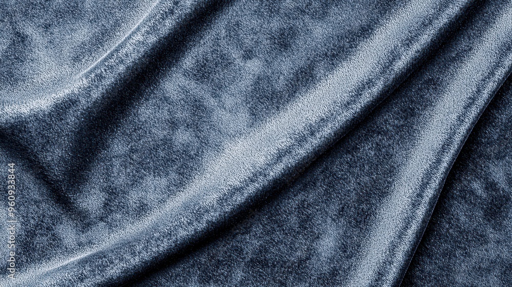 Naklejka premium Blue Velvet Fabric Texture Background