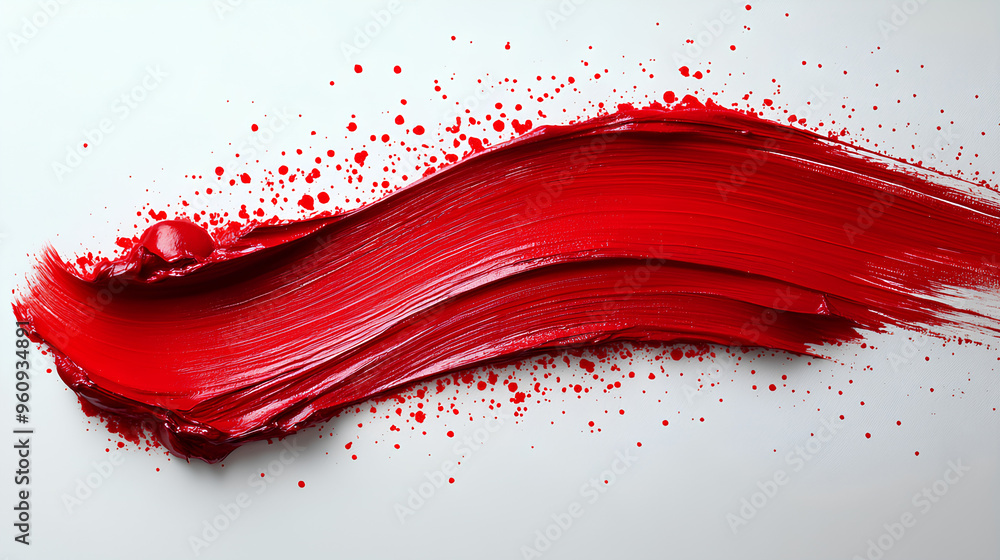 red ink brush stroke, red brush isolated on white background red ink brush stroke, red brush isolated on white background