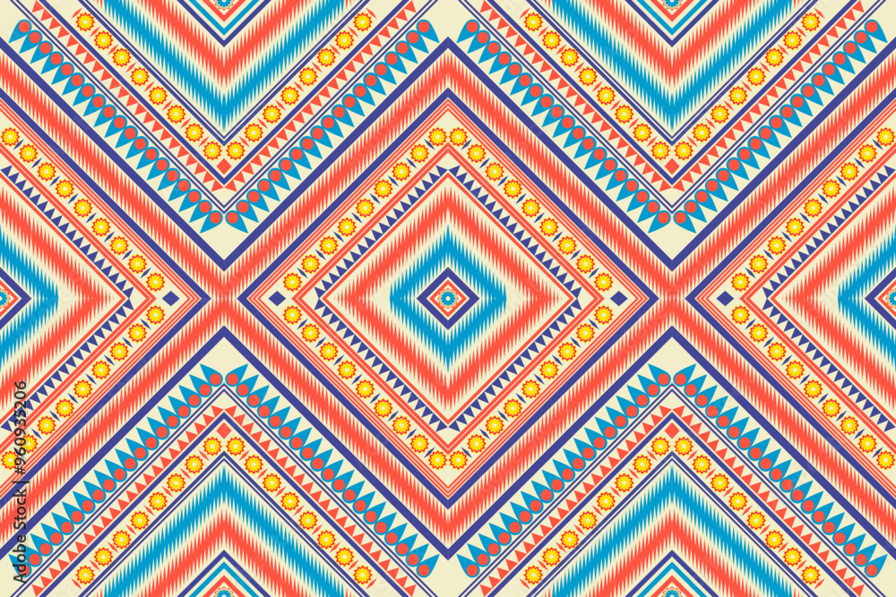 ikat geometric shapes seamless pattern Ethnic abstract ikat art ikat geometric shapes seamless pattern Ethnic abstract ikat art