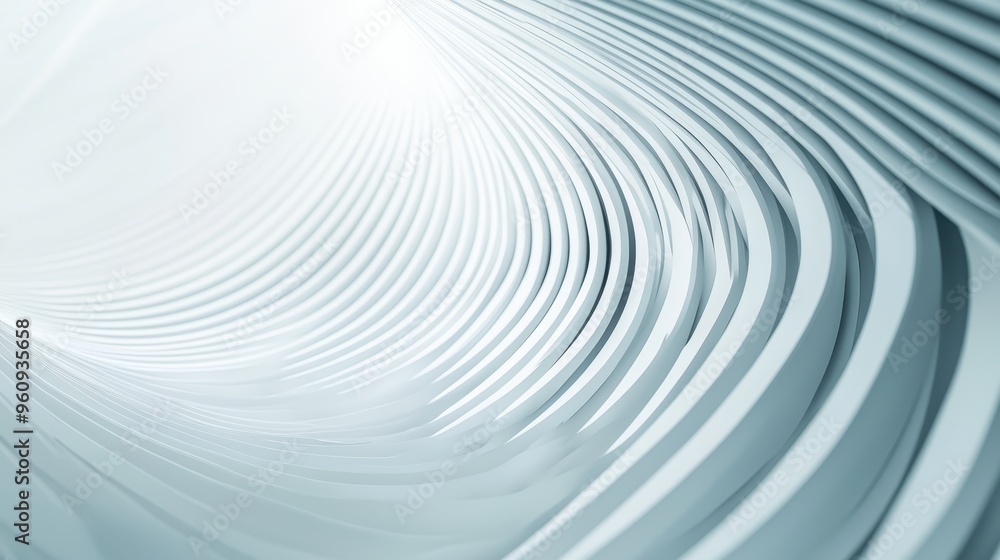 Abstract White Curved Lines Background Futuristic Design Modern Architecture D Render Abstract White Curved Lines Background Futuristic Design Modern Architecture D Render
