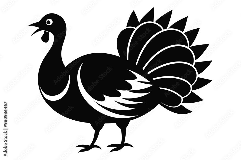 turkey vector illustration silhouette vector illustration black and white turkey vector illustration silhouette vector illustration black and white