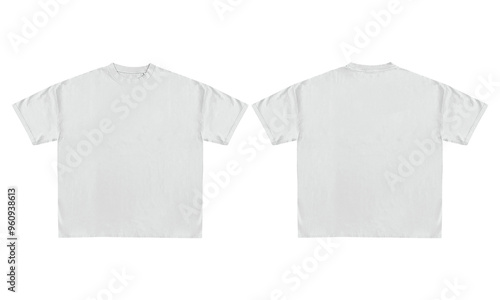 Canvas Print A versatile white T shirt mockup showcasing both front and back views