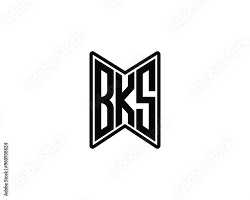 BKS logo design vector template. BKS