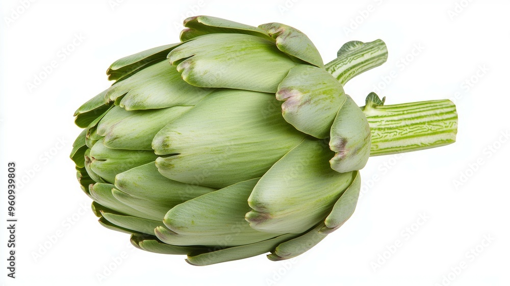 A green vegetable with a stem and a leafy top A green vegetable with a stem and a leafy top